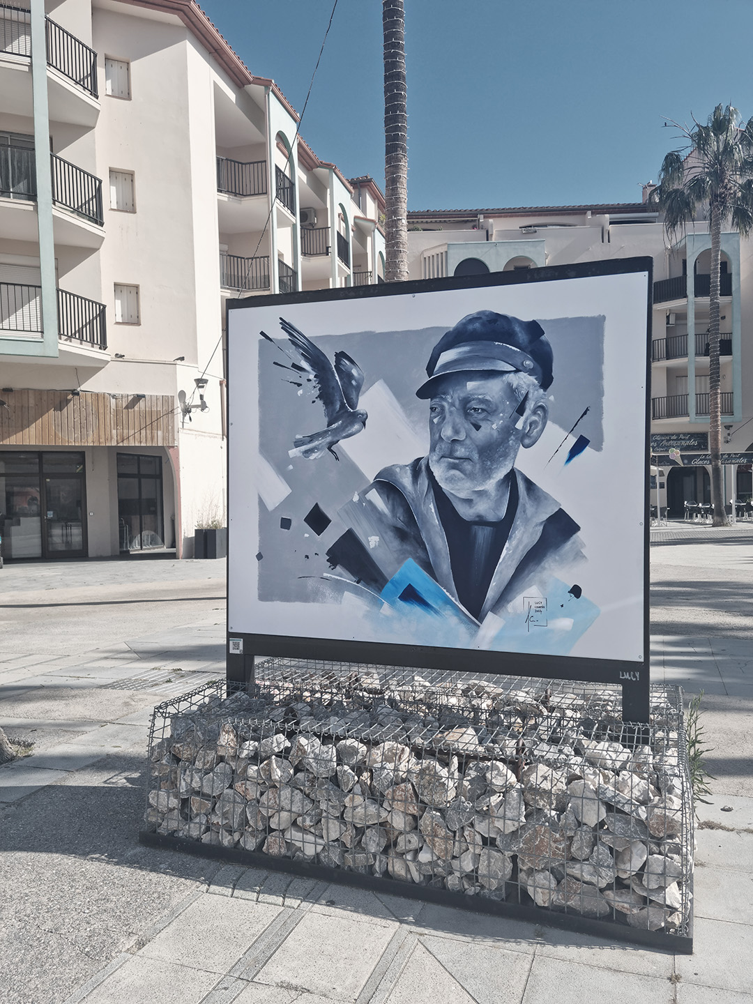 tableau portrait noir et blanc artiste peintre