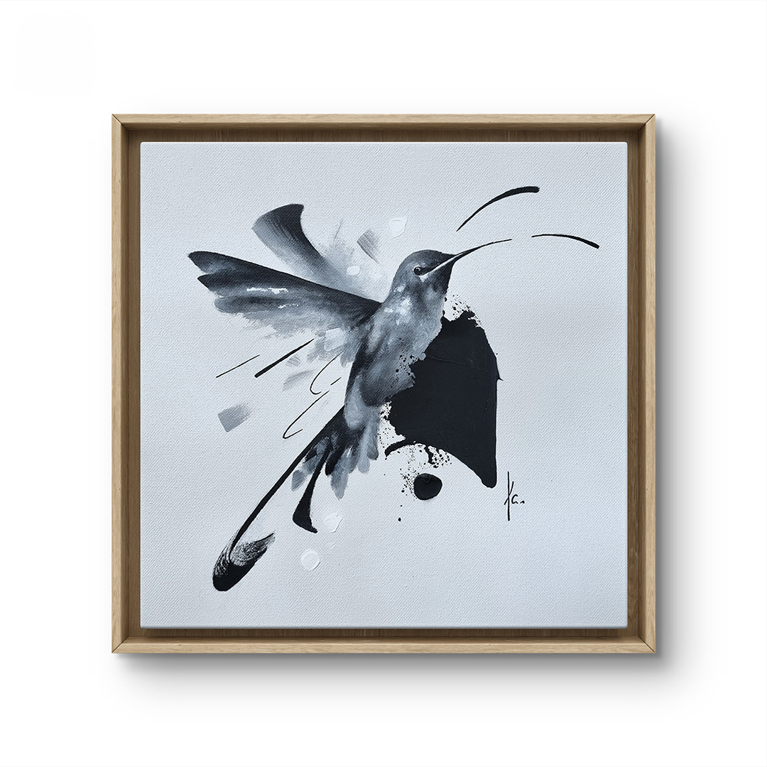 tableau portrait noir et blanc artiste peintre