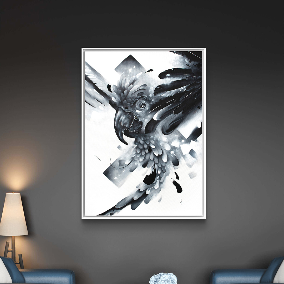 tableau portrait noir et blanc artiste peintre