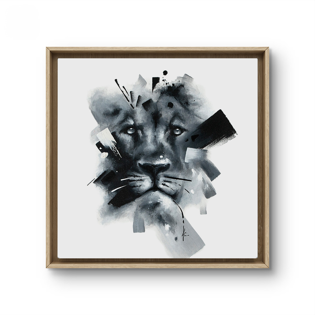 tableau portrait noir et blanc artiste peintre
