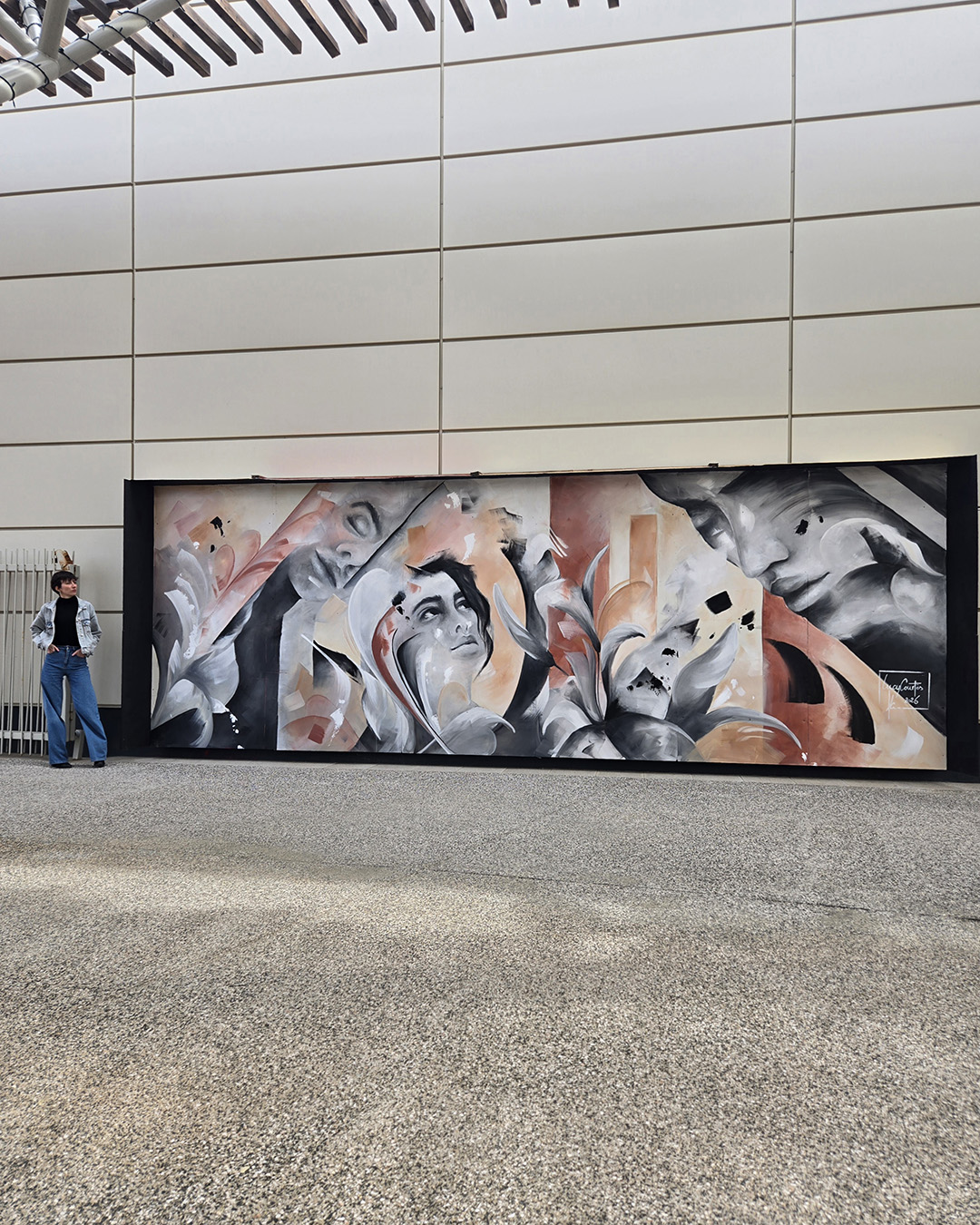 tableau portrait noir et blanc artiste peintre
